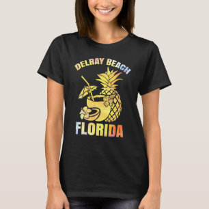 Summer Vacation Retro Sunset Florida Delray Beach  T-Shirt