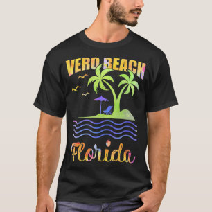Summer Vacation Retro Sunset Florida Vero Beach T-Shirt