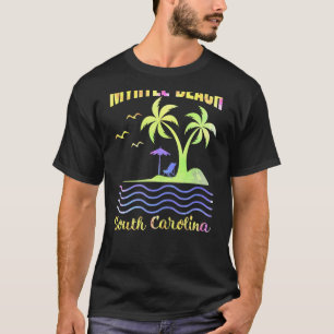 Summer Vacation Retro Sunset South Carolina Myrtle T-Shirt