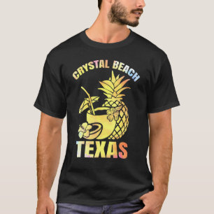 Summer Vacation Retro Sunset Texas Crystal Beach T-Shirt