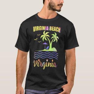 Summer Vacation Retro Sunset Virginia Beach T-Shirt
