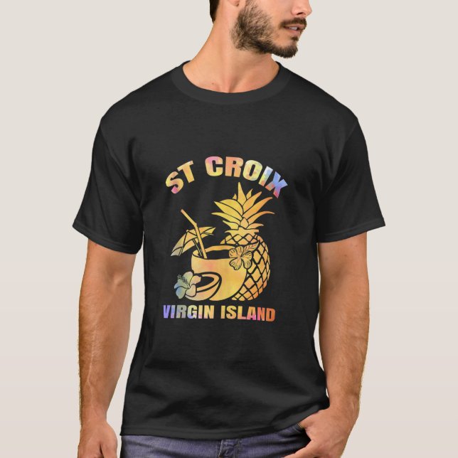 Summer Vacation Retro Virgin Island St Croix Beach T-Shirt (Front)