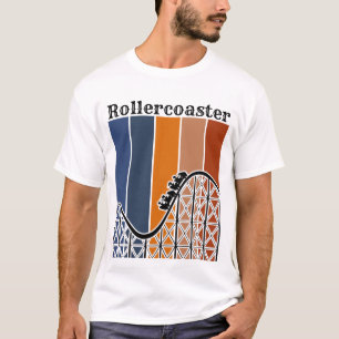Summer Vacation Riding the Rollercoaster Retro T-Shirt
