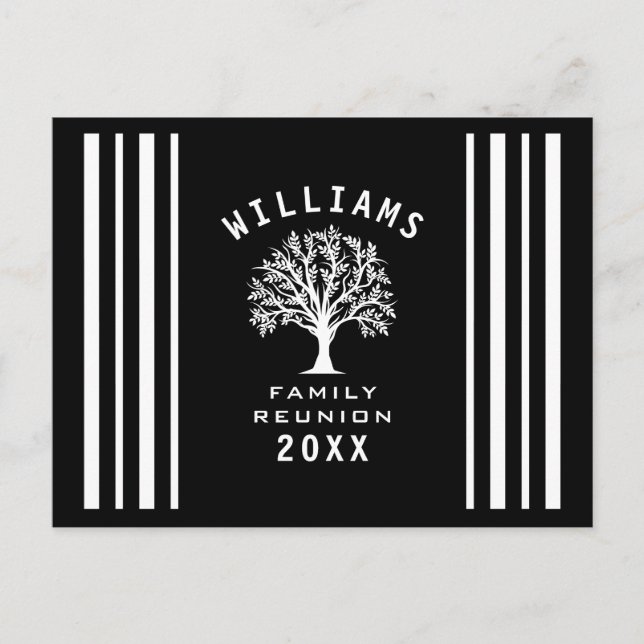 Summer Vacation Road Trip Cool Tree Family Reunion Postcard (Front)