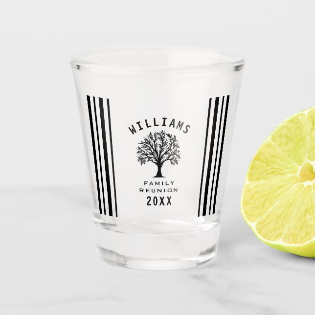 Summer Vacation Road Trip Family Reunion Cool Tree Shot Glass (Front)
