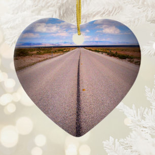 Summer Vacation Road Trip Two-Sided Photo Ceramic Ornament