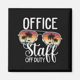 Summer Vacation School End Of Year Office Staff Magnet