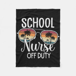 Summer Vacation School End Of Year School Nurse Of Fleece Blanket