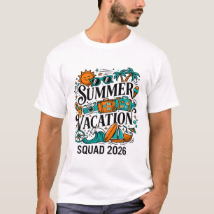 Summer Vacation Squad 2026 Beach Trip T-Shirt