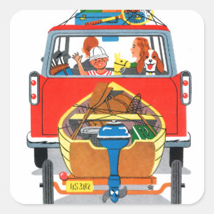 Summer Vacation Square Sticker