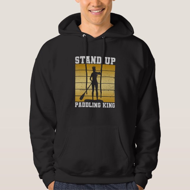 Summer Vacation Stand Up Board Surfing Stand Up Pa Hoodie (Front)