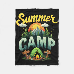 Summer Vacation Summer Camp 2025 Matching Family G Fleece Blanket