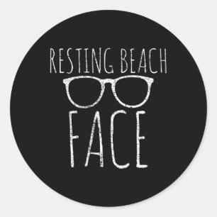 Summer Vacation Sungles Beach Classic Round Sticker