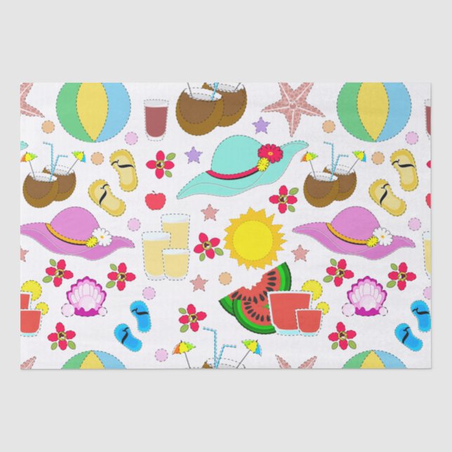 Summer Vacation Tissue Paper (Front)