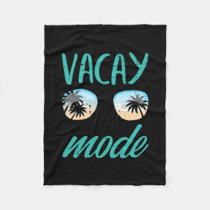 Summer vacation vacay mode sunglasses beach men fleece blanket
