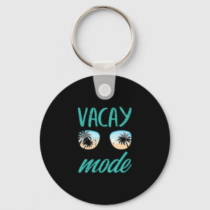 Summer vacation vacay mode sunglasses beach men key ring