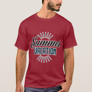 “Summer Vacation Vibes” Print T-Shirt – Perfect fo