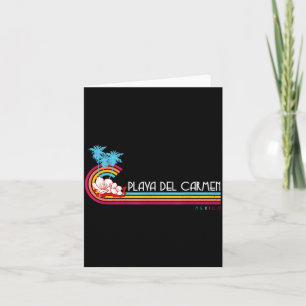 Summer Vacation Vintage Mexico Playa Del Carmen Card