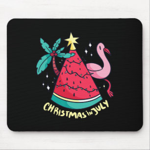 Summer Vacation Watermelon Christmas Tree Christma Mouse Pad