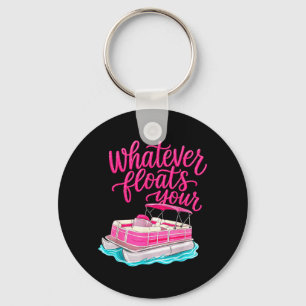 Summer Vacation Whatever Floats Boat Lake Life Key Ring
