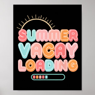 Summer Vacay Loading Vacation Hawaii Beach Family Poster