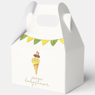 Summer Vanilla The Scoop Ice Cream Baby Shower Favour Box
