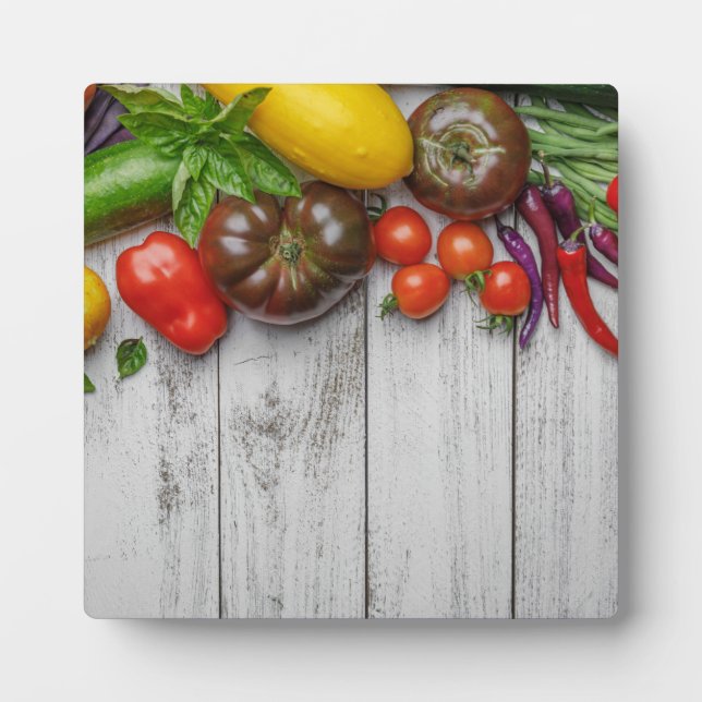 Summer Vegetable Harvest Border Plaque (Front)