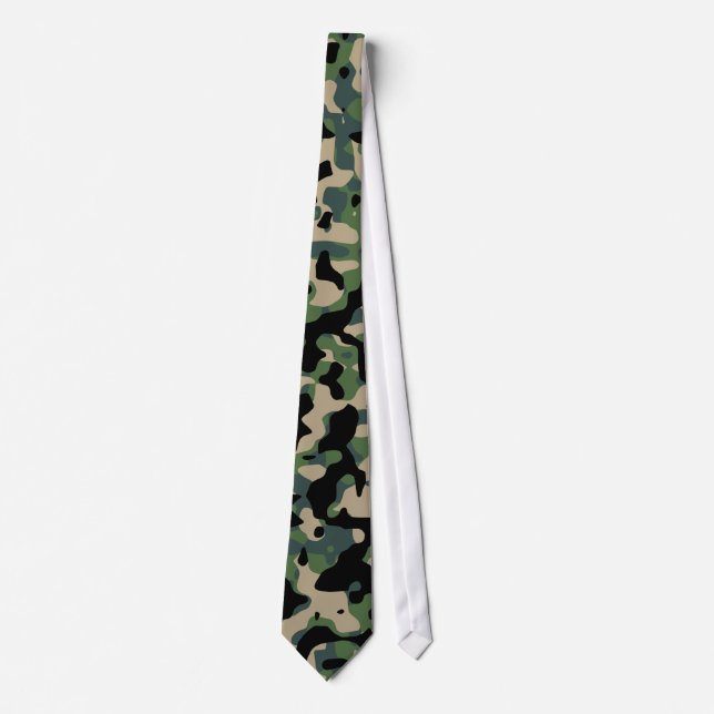 Summer Verdant Camouflage Pattern Tie (Front)
