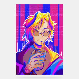Summer vibe, anime acrylic sign