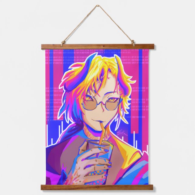 Summer vibe Anime Hanging Tapestry (Front)