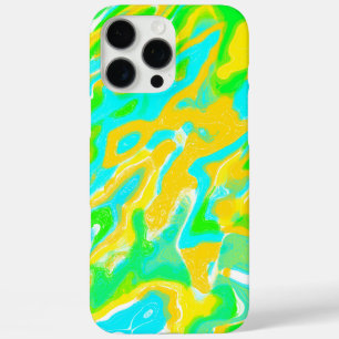 Summer Vibe Marble Texture Liquid Paint Mixture iPhone 16 Pro Max Case
