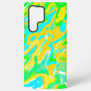 Summer Vibe Marble Texture Liquid Paint Mixture Samsung Galaxy Case