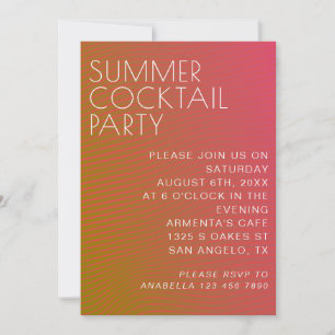 Summer vibe parallel warm colour lines invitation