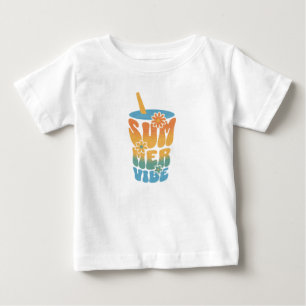 Summer Vibe Retro Floral  Baby T-Shirt