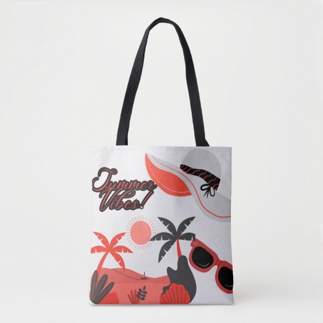 Summer Vibe White Tote bag (Front)
