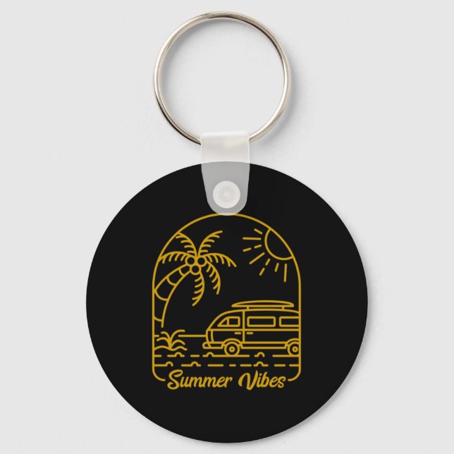 Summer Vibes Artwork Key Ring (Front)