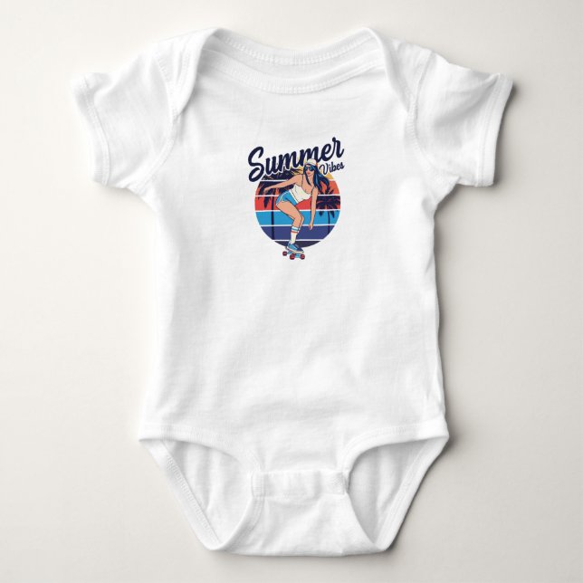 Summer Vibes Baby Bodysuit (Front)
