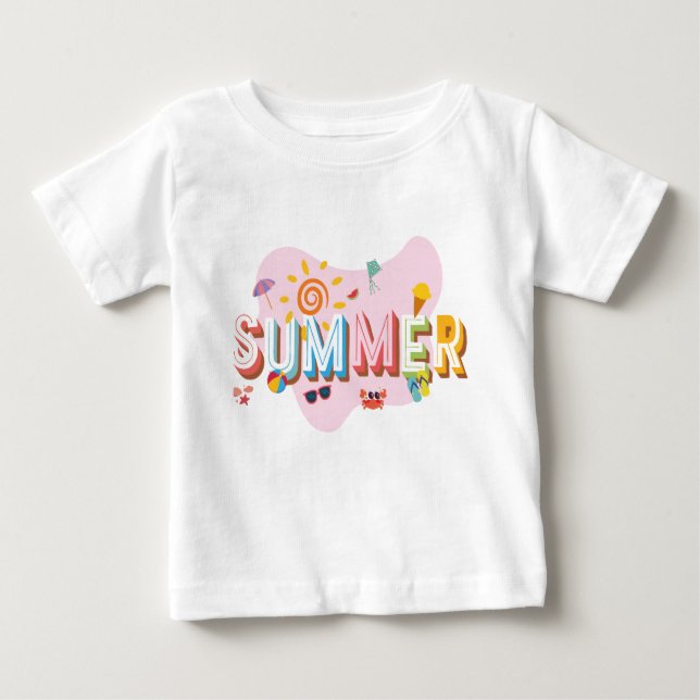 Summer Vibes Baby T-Shirt (Front)