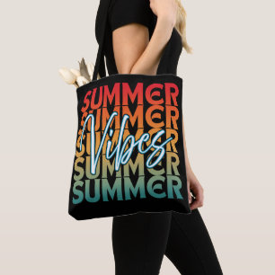 SUMMER VIBES BEACH FAMILY VACATION TOTE BAG