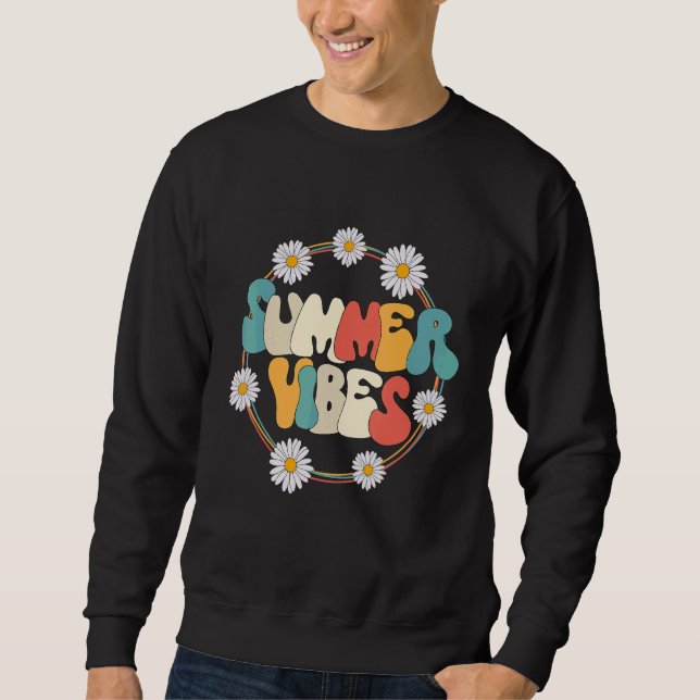 Summer Vibes Beach Party Hello Summer Sweatshirt (Front)