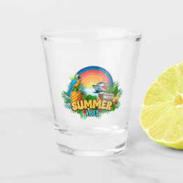 Summer Vibes Beach Party Shot Glass