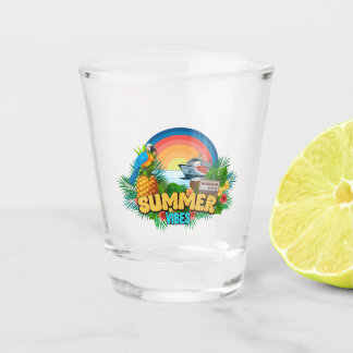 Summer Vibes Beach Party Shot Glass