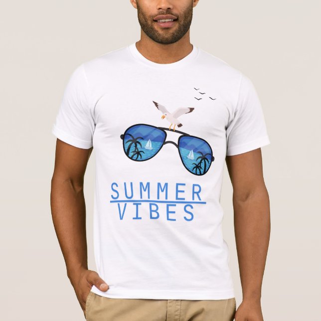 Summer Vibes Beach SunGlasses T-Shirt (Front)