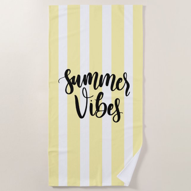 Summer Vibes Beach Towel (Front)