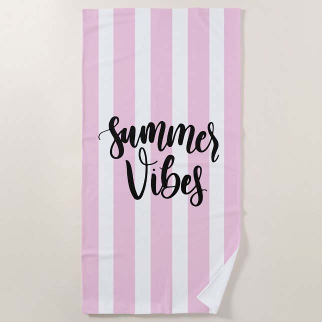 Summer Vibes Beach Towel (Front)
