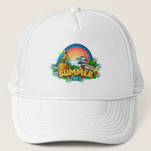Summer Vibes Beach Trucker Hat