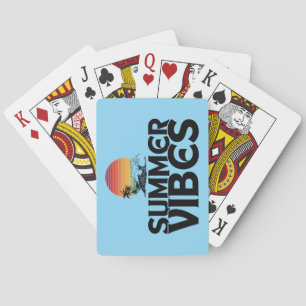 SUMMER VIBES BEACH VACATION QUOTES TYPOGRAPHY PLAYING CARDS