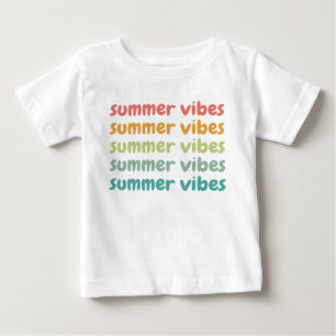 Summer Vibes Beach Vacation Retro Summer Baby T-Shirt