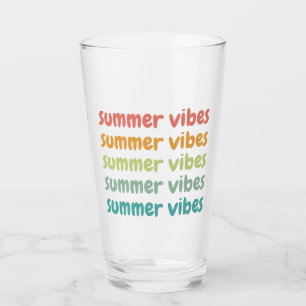 Summer Vibes Beach Vacation Retro Summer Glass