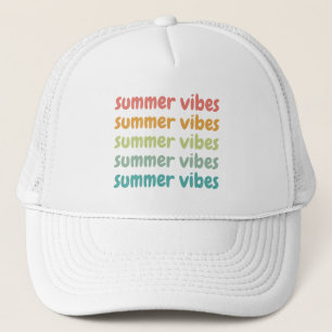 Summer Vibes Beach Vacation Retro Summer Trucker Hat